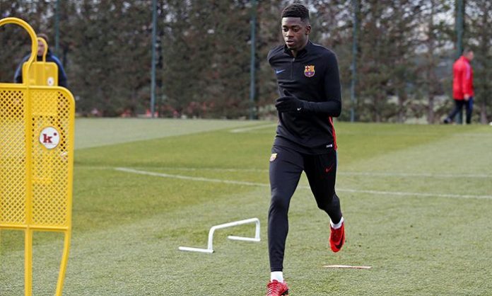 ousman dembele training