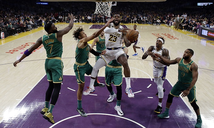 la lakers-boston