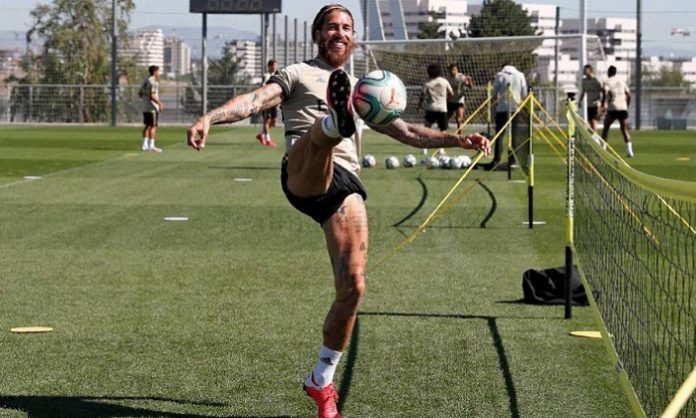 sergio ramos - training