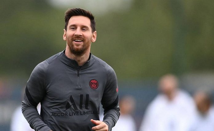 messi training psg