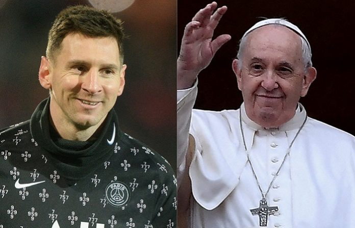 messi-papa francesco